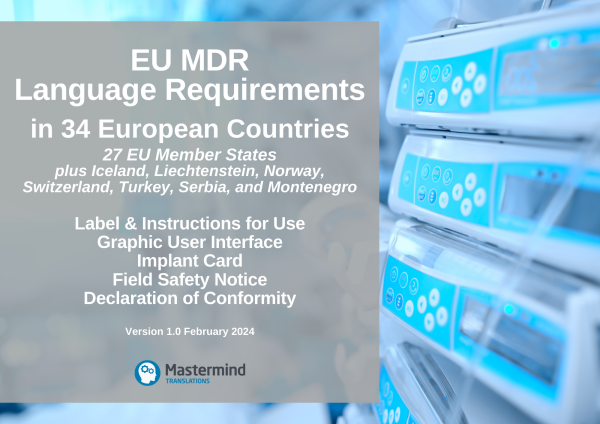 EU MDR Language Requirements Table